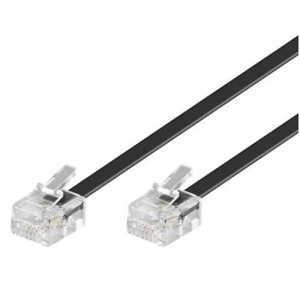 Astrotek RJ11 Telephone Extension Cable - Black 6P4C Phone Cord