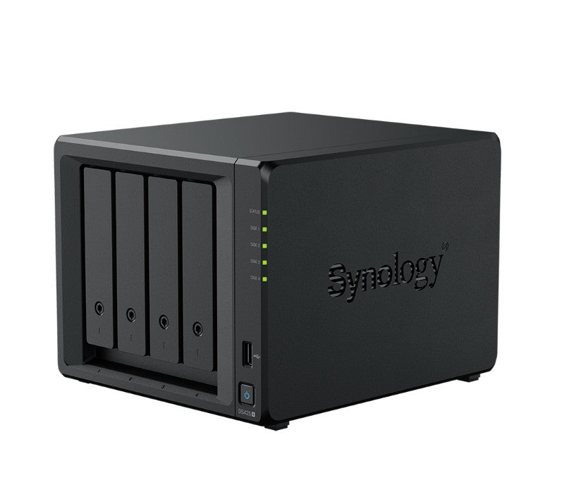 Synology DiskStation DS425+ NAS 4-Bay 3.5" Diskless, Intel Celeron J4125 1 x 1GbE + 1 x 2.5GbE, 2GB RAM, 2 x USB3.2, 3 Year wty