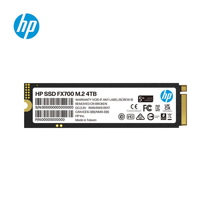 HP FX700 4TB PCIe Gen 4x4 M.2 NVMe 2.0 SSD 7200MB/s 6200MB/s Low power consumption