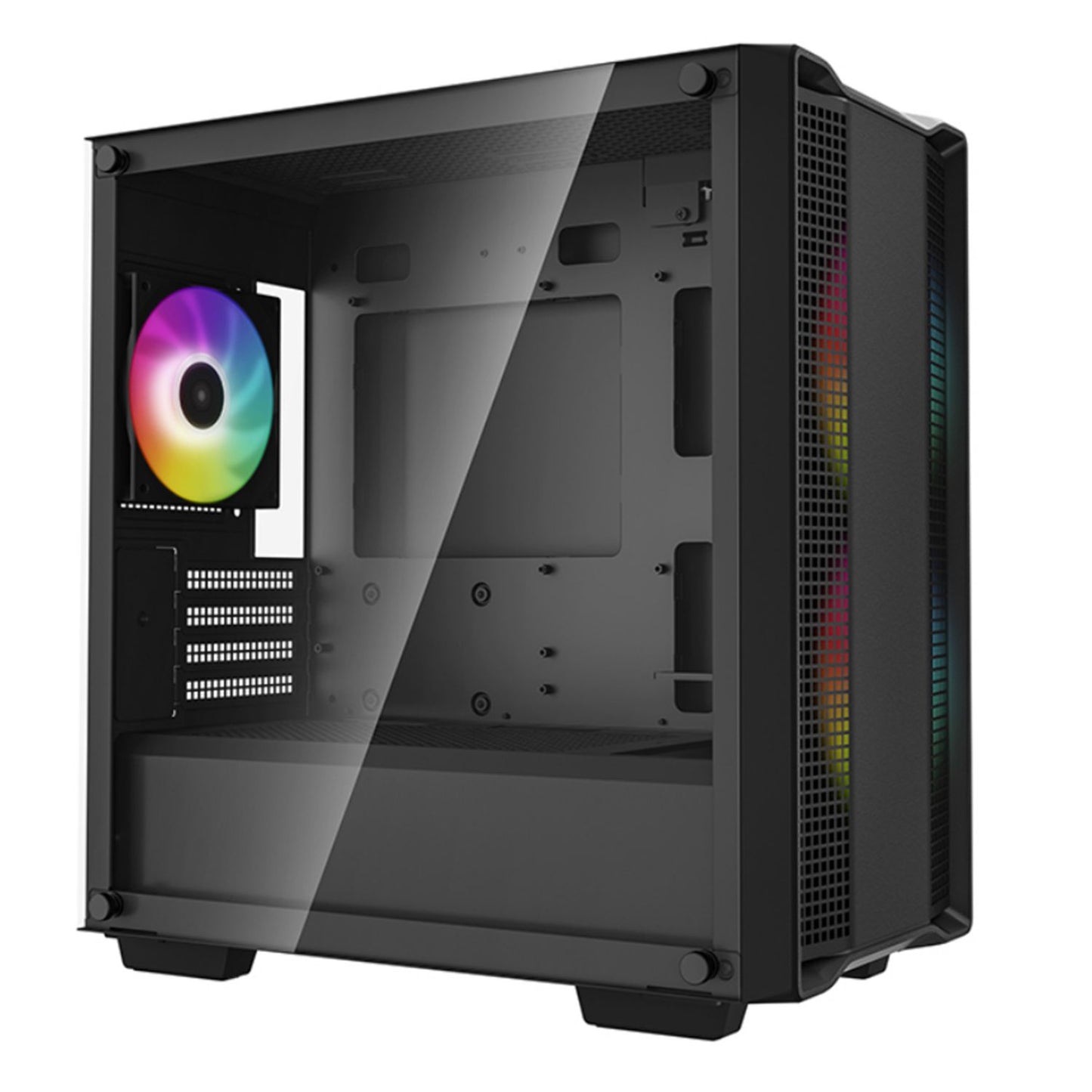 DeepCool CC360 ARGB Micro-ATX Case 3x120mm Pre-Installed ARGB Fans ,Tempered Glass Panel, Front USB3.0×1?USB2.0×1?Audio×1