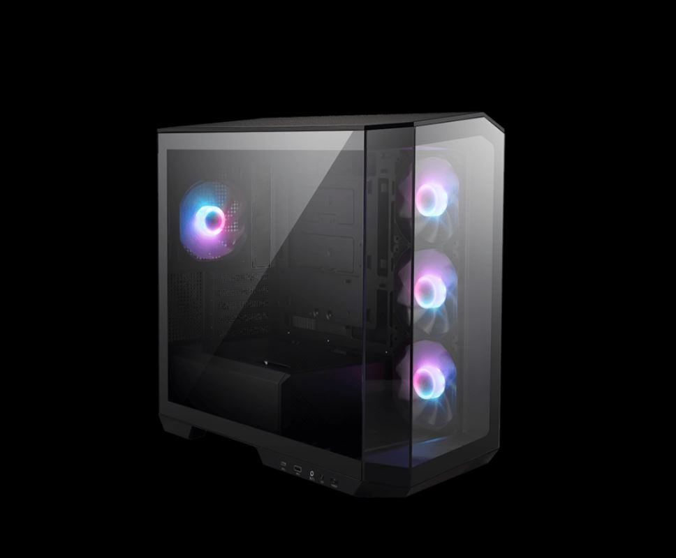 MSI MAG PANO M100R PZ BLACK Micro ATX Case, 1x USB 3.2, 2x USB 2.0, 1x Audio, 1x Mic, 4x PCI-E, 2x 2.5", 2x 3.5", Micro ATX / Mini ITX(LS)