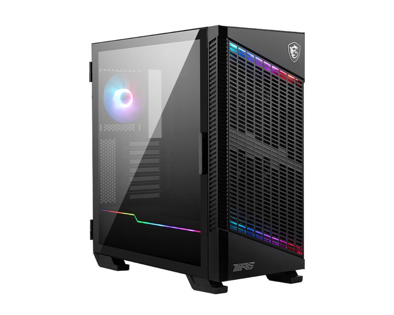 MSI MPG VELOX 100P AIRFLOW Mid-Tower Case, E-ATX / ATX / M-ATX / ITX, 7x Expansion Slots, 2x USB 3.2, 1x USB-C, 1x Audio, 1x Mic, 2x 2.5", 2x3.5"