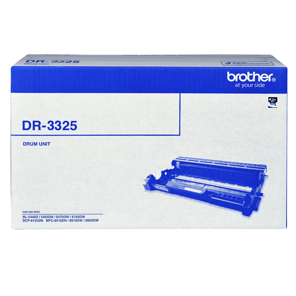 Brother DR-3325 Drum Unit - with HL-5440D/5450DN/5470DW/6180DW MFC-8510DN/8910DW/8950DW DCP-8155DN - up to 30000 pages