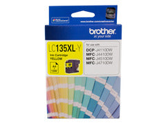 Brother LC-135XLY Yellow Ink Cartridge- MFC-J6520DW/J6720DW/J6920DW and DCP-J4110DW/MFC-J4410DW/J4510DW/J4710DW - 1200 pages