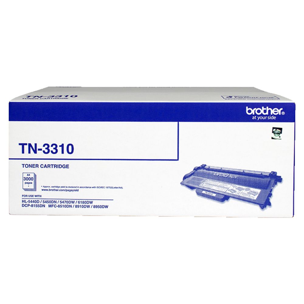 Brother TN-3310 Mono Laser Toner - Standard -HL-5440D/5450DN/5470DW/6180DW MFC-8510DN/8910DW/8950DW DCP-8155DN-up to 3000 pages