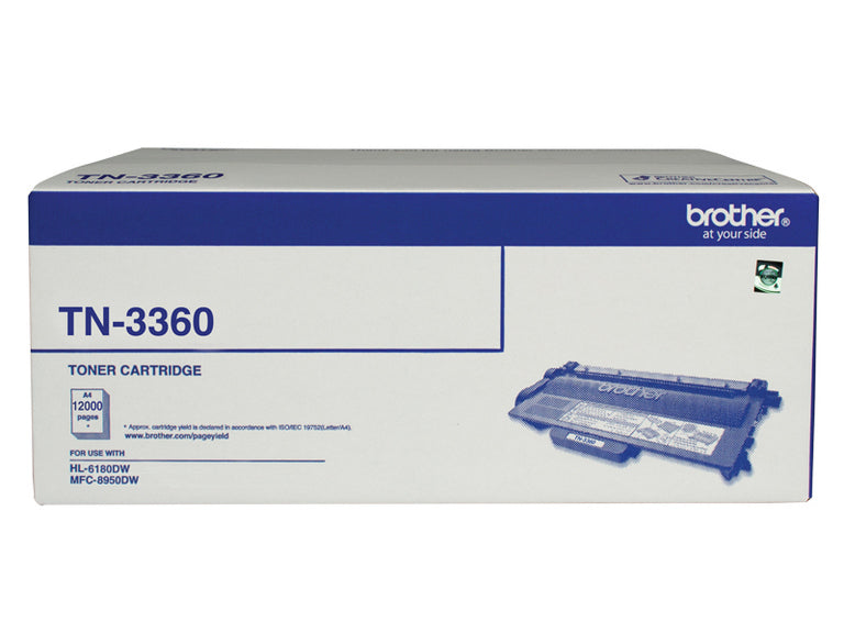 Brother TN-3360 Mono Laser Toner - Super High Yield (12000 pages) - HL-HL-6180DW MFC-8950DW *B2B Exclusive*