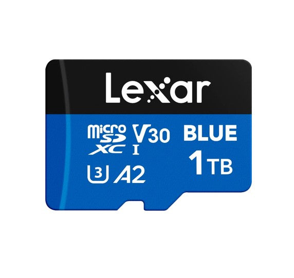 Lexar BLUE microSDXC™ UHS-I Card 1TB 1TB - C10, A2, UHS-I(U3), V30, up to 160MB/s read Reader or Lexar Professional Multi-Card 3-in-1 USB 3.1 Reader