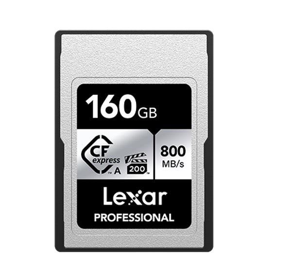 Lexar Professional CFexpress ™Type A card Silver series 160GB -- CFexpress Type A Professional Silver Series, up to 800MB/s read, 700MB/s write