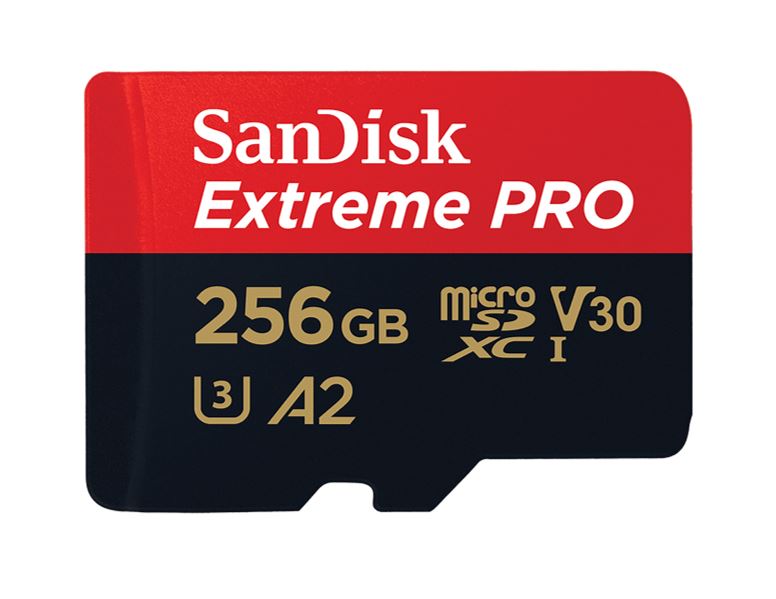 SanDisk Extreme Pro 256GB microSD SDXC SDXC UHS-I 200MB/s 140MB/s V30 U3 A2 4K UHD Shock temperature water X-ray proof with SD Adaptor