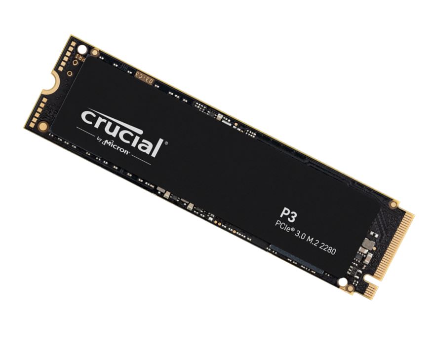 Crucial P3 2TB Gen3 NVMe SSD 3500/3000 MB/s R/W 440TBW 650K/700K IOPS 1.5M hrs MTTF Full-Drive Encryption M.2 PCIe3 5yrs ~CT2000P3PSSD8