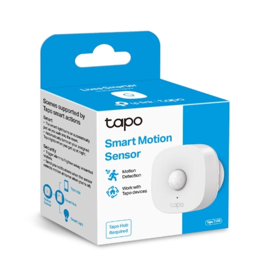 TP-Link Tapo Smart Motion Sensor, Wide Range Detection, Motion-Activated Light, Energy Saving, Instant Alerts App Notification