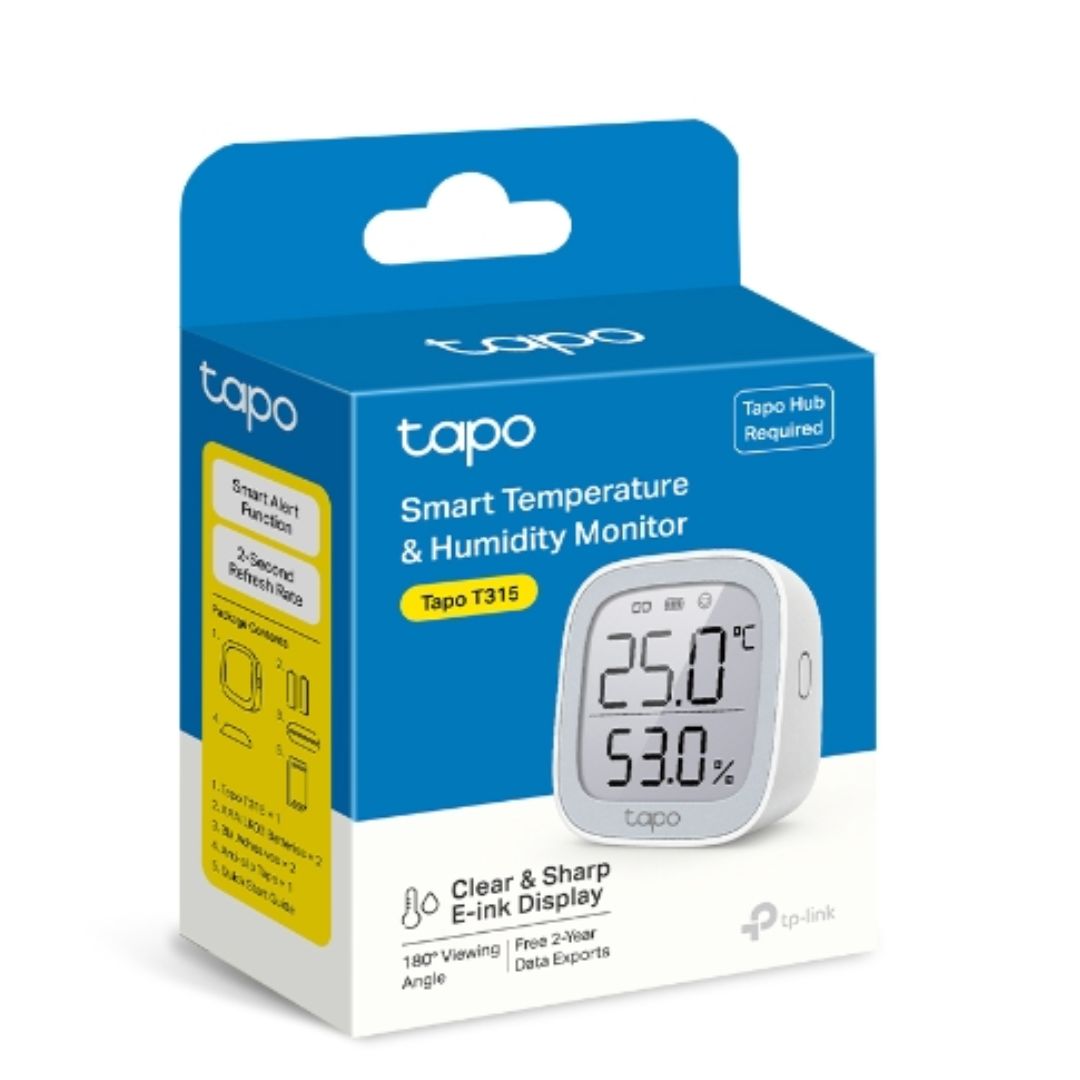 TP-Link Tapo Smart Temperature Humidity Monitor, Real-Time Accurate, E-ink Display, Free Data Storage Visual Graphs,