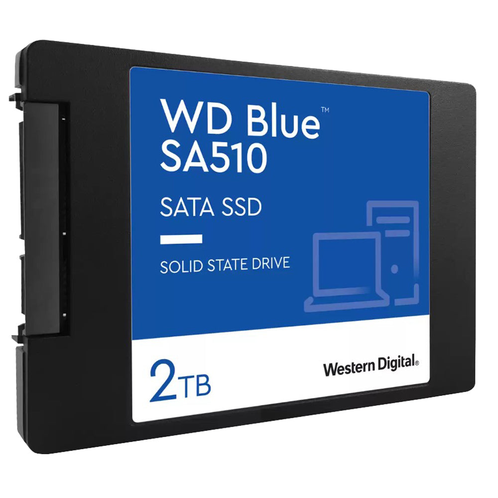 Western Digital WD 2TB Blue SA510 SATA SSD 2.5”/7mm Cased Read 560MB/s Write 520MB/s WDS200T3B0A 5-year Limited Warranty