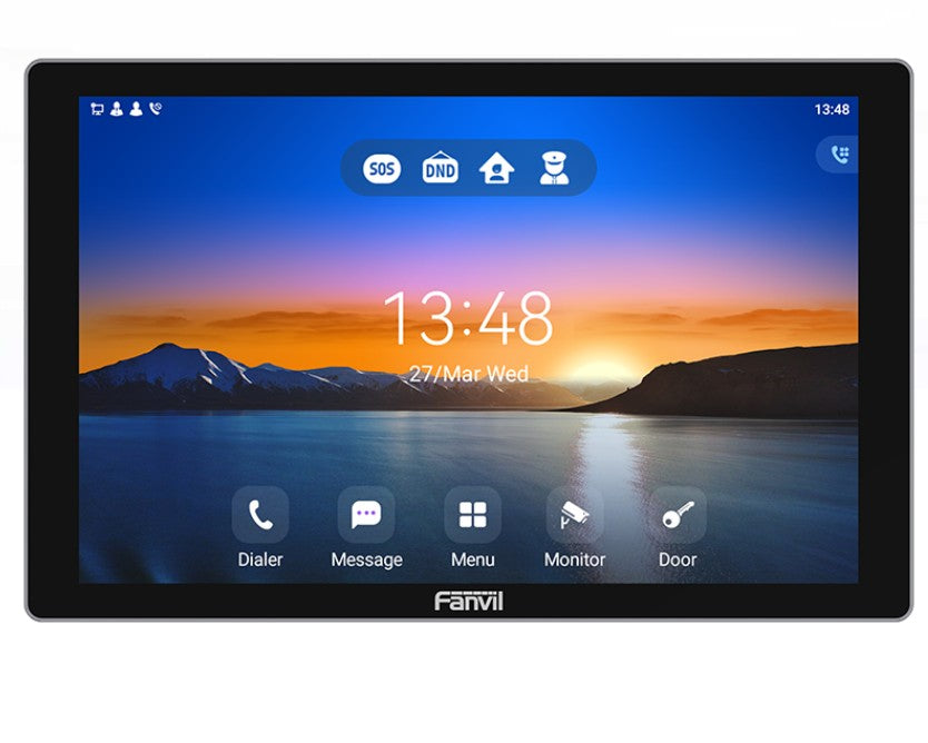Fanvil i507W Indoor SIP Station, 6 SIP Lines, PoE, 10.1" Colour Touch Screen, Android 9.0, Dual-Band Wi-Fi, ONVIF, Alarm Inputs, Remote Unlock, 2Yr Wa