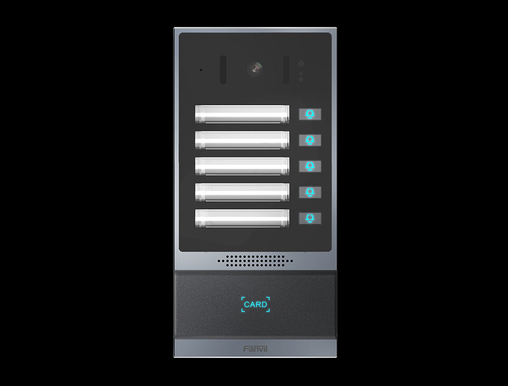 Fanvil i63 Outdoor Audio/Video Intercom, 2 SIP Lines, 5 DSS Keys, PoE, IP66 IK07, RFID Reader , ONVIF, 2Yr Warranty