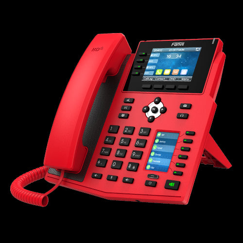 Fanvil X5U-RED High End Enterprise IP Phone - 3.5" Colour Screen, 16 Lines, 40 x DSS Buttons, Dual Gigabit NIC,Bluetooth - 2 Years Warranty - RED