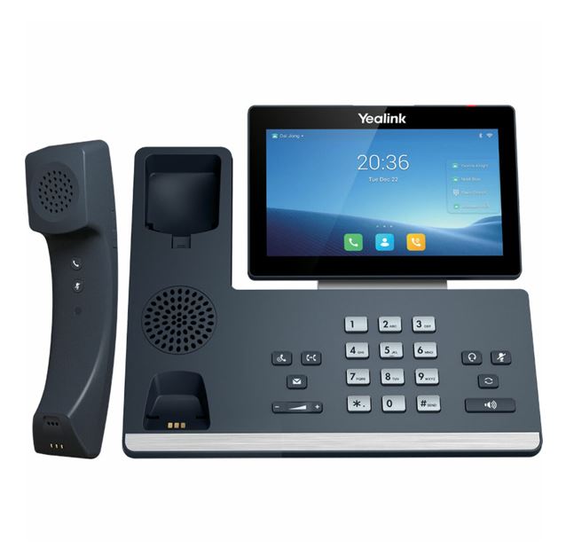 Yealink T58WP 16 Line IP HD Android Phone, colour touch screen, BT Handset (BTH58), HD voice, Dual Gig Ports, Built in Bluetooth WiFi, USB 2.0 Port