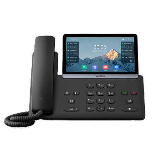 Yealink SIP-T77U IP Phone, 7" Touchscreen, 16 SIP Accounts, Dual USB, HD Voice, PoE, Linux 6.1, TEE Encryption