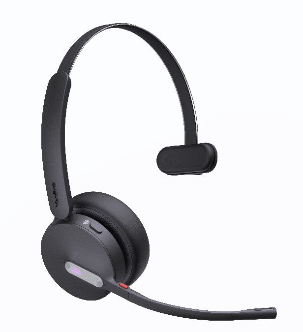 Yealink WH64 Hybrid Mono Teams DECT Wireless Headset, DECT  Bluetooth Hybrid Wireless Technology, 3-Mic Noise Cancellation, Teams, Dongle WDD60