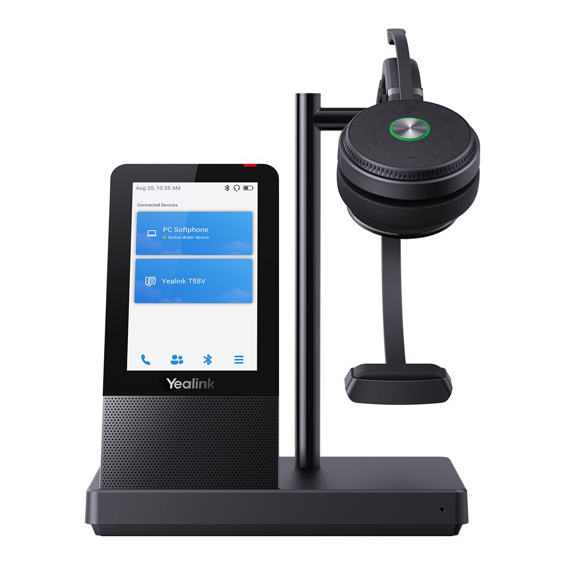 Yealink WH66 Mono UC DECT Wireless Headset, UC Workstation, HD Voice, 2-Mic Noise Cancellation330° Adjustable, Leather Ear Cushions,Teams Certified