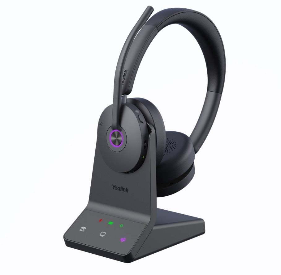 Yealink WH68 Dual Teams DECT Bluetooth Hybrid Wireless Technology, 4-Mic Hybrid ANC, 4-Mic Noise Cancellation, All-Day-Wearing Comfort