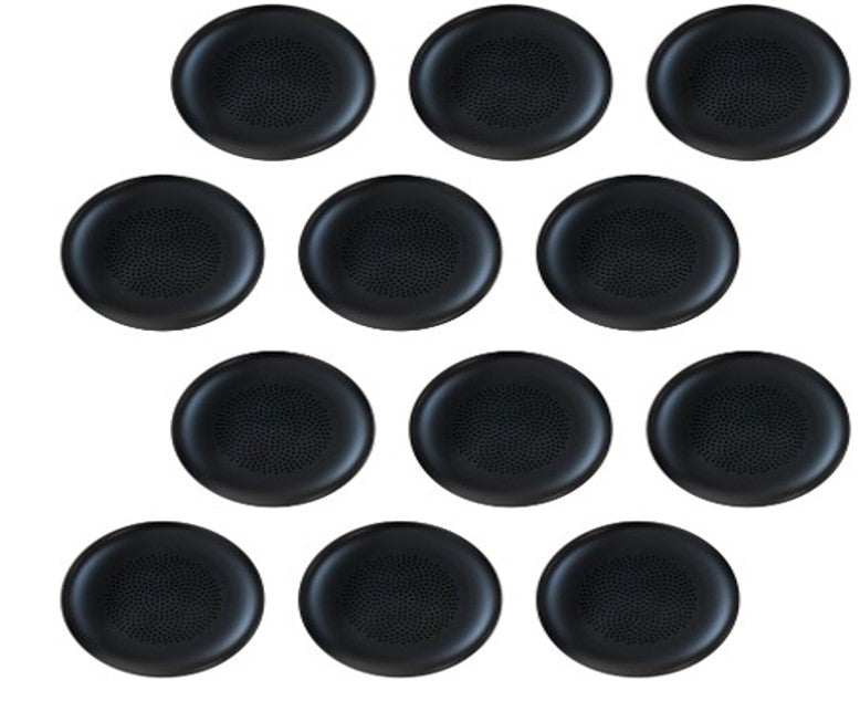 Yealink YHA-LEC New Version 3311060 Replacement Leather Ear Cushion for WH62  WH66, Black, 12 PCS, not compatible with UH36/YHS36