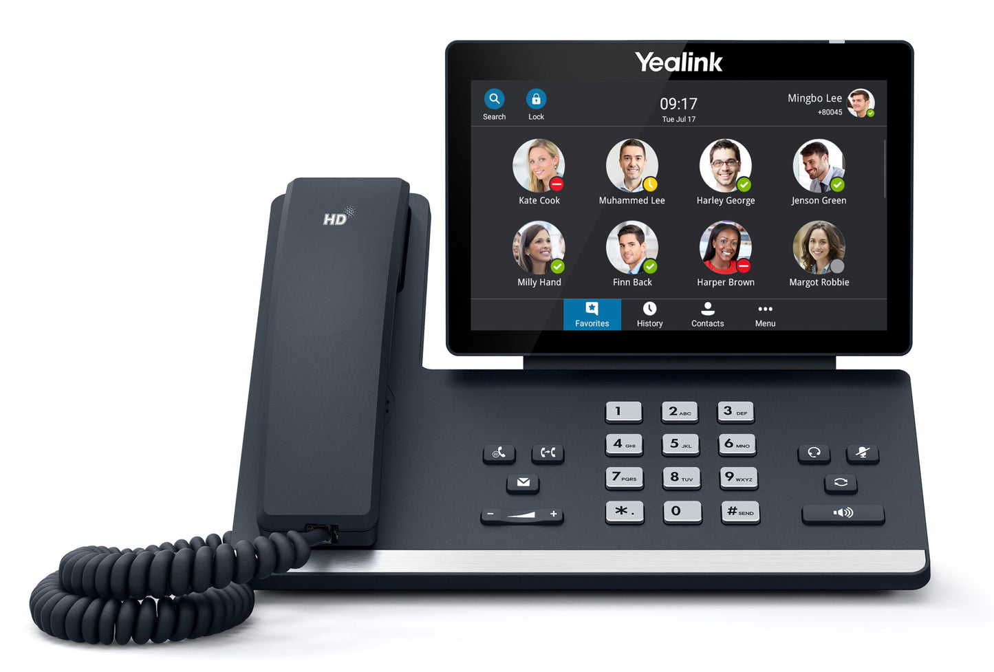 Yealink ZOOM-MP58-WH Zoom Edition Wireless Bluetooth Handset (Power Adapter Wall Mount Bracket Optional), HD Audio, Android, Noise Proof Technology
