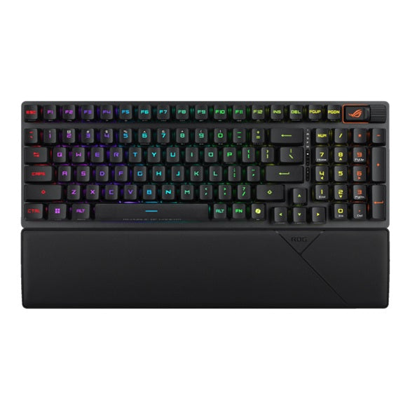 ASUS ROG Strix Scope II 96 RX Wireless Keyboard- Black, USB-C / BT 5.1 / 2.4GHz, RGB Per-Key, NKRO, 8000Hz, 2m Cable, AURA Sync