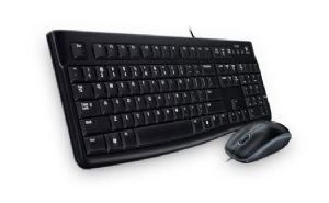 Logitech MK120 Keyboard Mouse Combo Quiet typing and Spill resistant High-definition optical tracking Thin profile 3yr wty