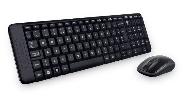 Logitech MK220 Wireless Keyboard Mouse Combo Much smaller design, same keys 2.4 GHz 128-bit AES encryption Fewer battery hassles