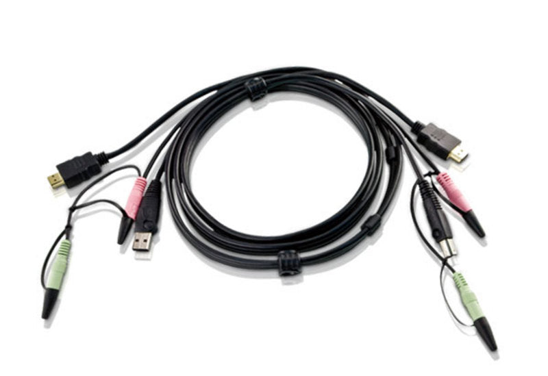 Aten KVM Cable 1.8m with HDMI, USB Audio to HDMI, USB Audio