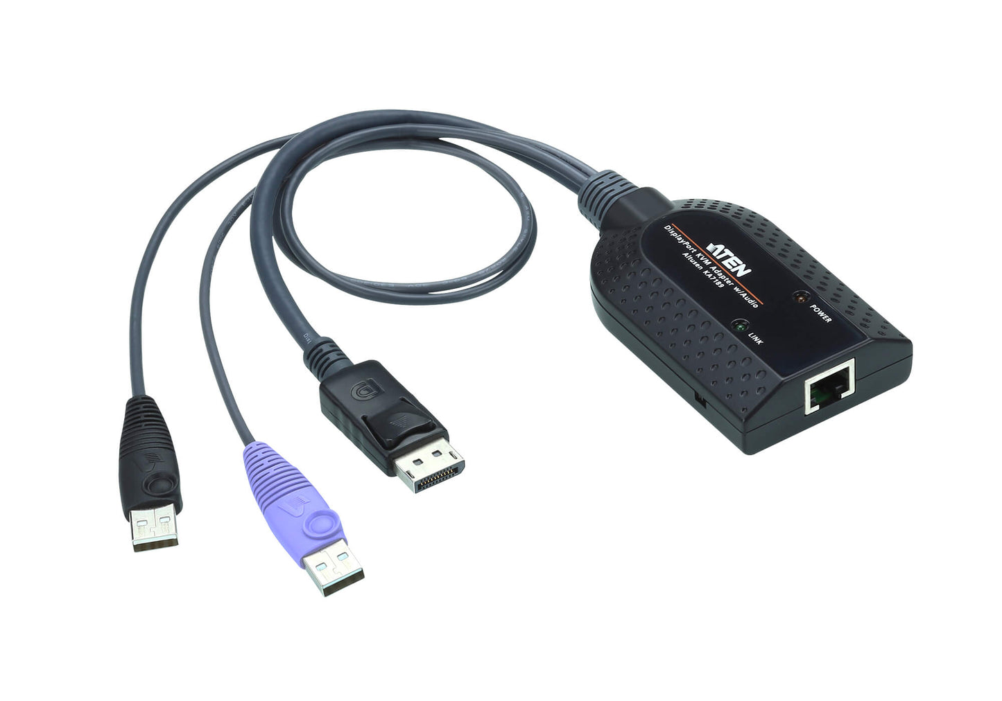 Aten KVM Cable Adapter with RJ45 to DisplayPort (w/ Audio Signal) USB to suit KM and KN series