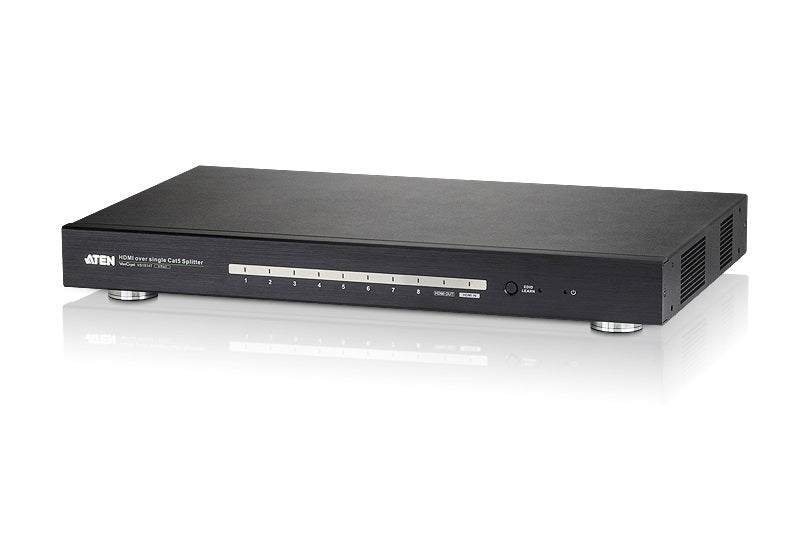 Aten Professional Video Splitter 8 Port HDMI Over Single Cat 5 Splitter, Ultra HD 4kx2k 1080p Full HD
