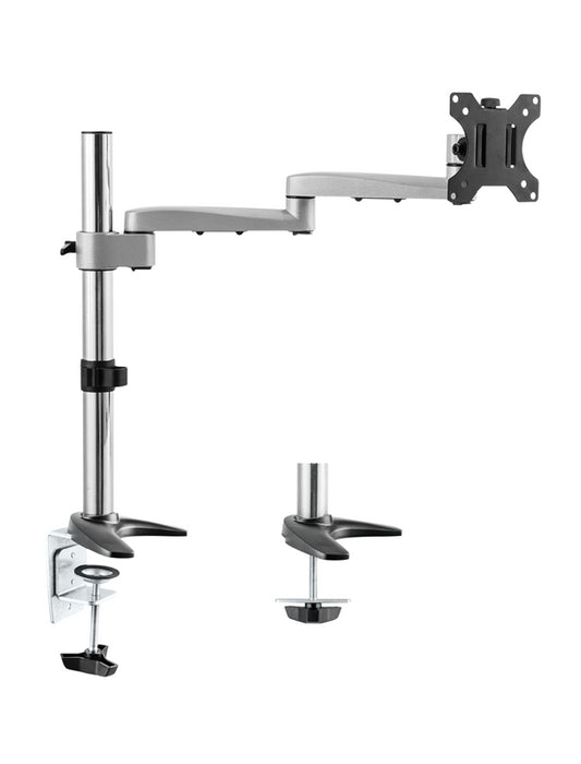 Astrotek Monitor Arm Desk Mount Height Adjustable Stand for Single LCD Display 23.8" 24" 27" 31.5" 32" 8kg 30° Tilt 180° Swivel 360° Pivot VESA LS