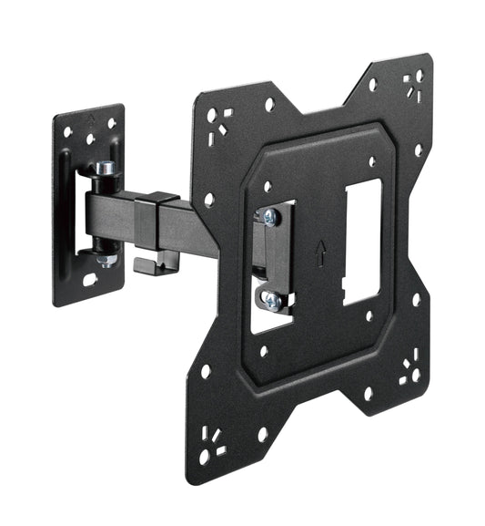 BrateckEconomical Full-Motion TV Wall Mount For 23"-43" Fit Curved TV up to 30KG, VESA 100x100,100x200,200x100,200x200 Fine Texture Black (LS)