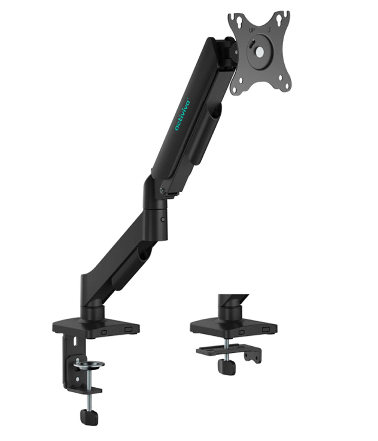 (LS)mbeat® Activiva Ergolife Single-Screen Gas Spring Monitor Arm allows you to smoothly adjust the height angle and tilt of your screen with minimal