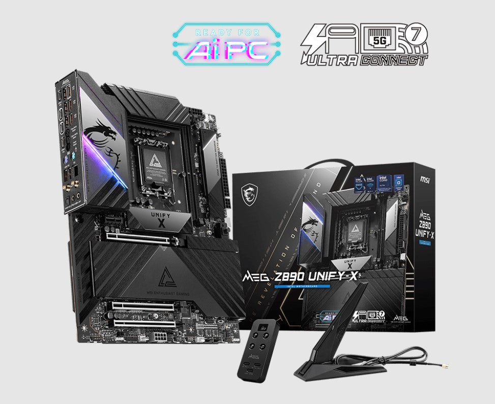 MSI MEG Z890 UNIFY-X, INTEL Z890, 2x DDR5 128GB, 3x PCI-E x16 slot, 1x PCI-E x1, 6x M.2,6x SATA, 4x USB 2.0, Intel® Killer™ BE1750x Wi-Fi 7