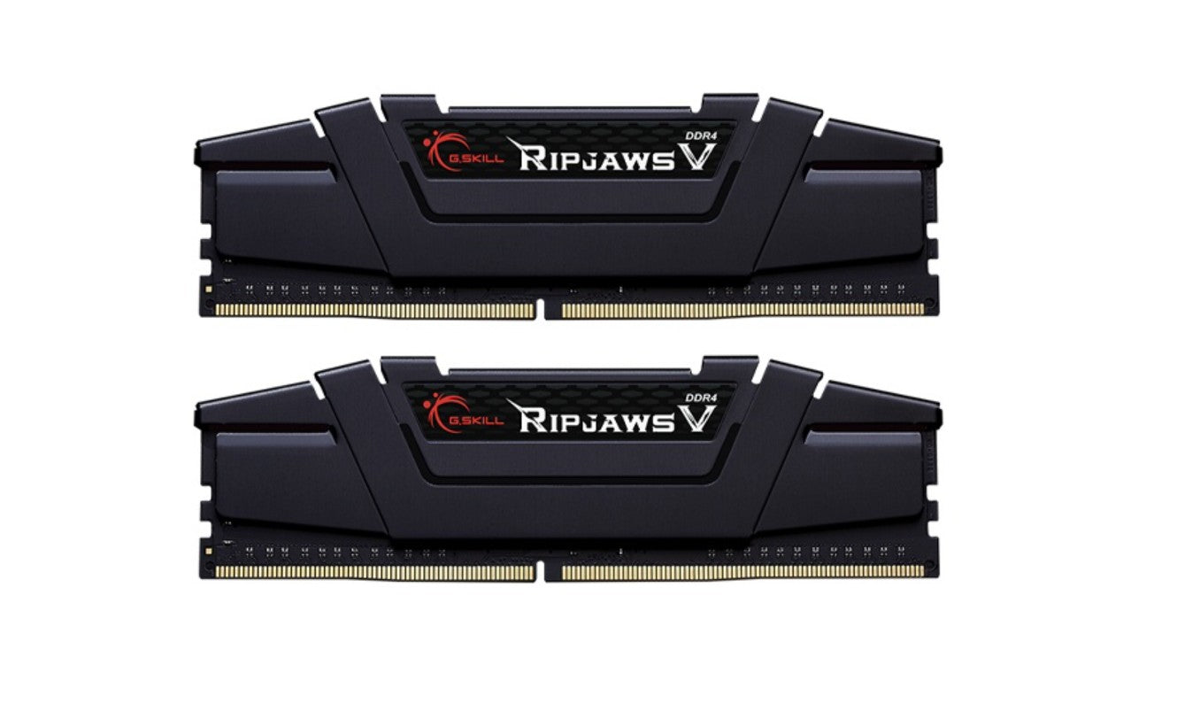 G.SKILL F4-3200C16D-64GVK 64GB (2 x 32GB)/ PC4-25600 / DDR4 3200 Mhz/ Timings 16-18-18-38/ Voltage 1.35V/ RipjawsV