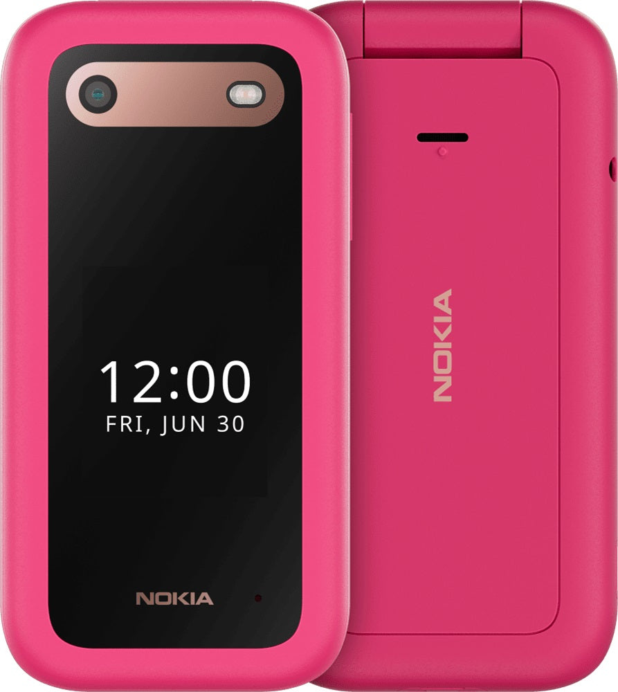 Nokia 2660 Flip 4G 128MB - Pop Pink (1GF012HPC1A04)*AU STOCK*, 2.8", 48MB/128MB, 0.3MP, Dual SIM, 1450mAh Removable, 2 Years Warranty