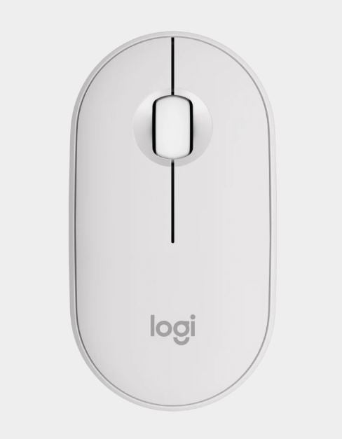 (LS)Logitech Pebble M350S Wireless Optical Mouse White Graphite 1000 dpi Bluetooth Low Energy
