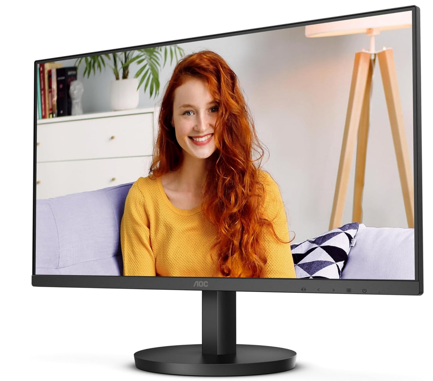 AOC 27" IPS, 120Hz, 250cd/m2, Full HD 1920 ×1080 2w Speakers, 3-Way Frameless Slim HDMI, VGA Tilt Low Blue, Flicker Free, VESA 100, Office Monitor