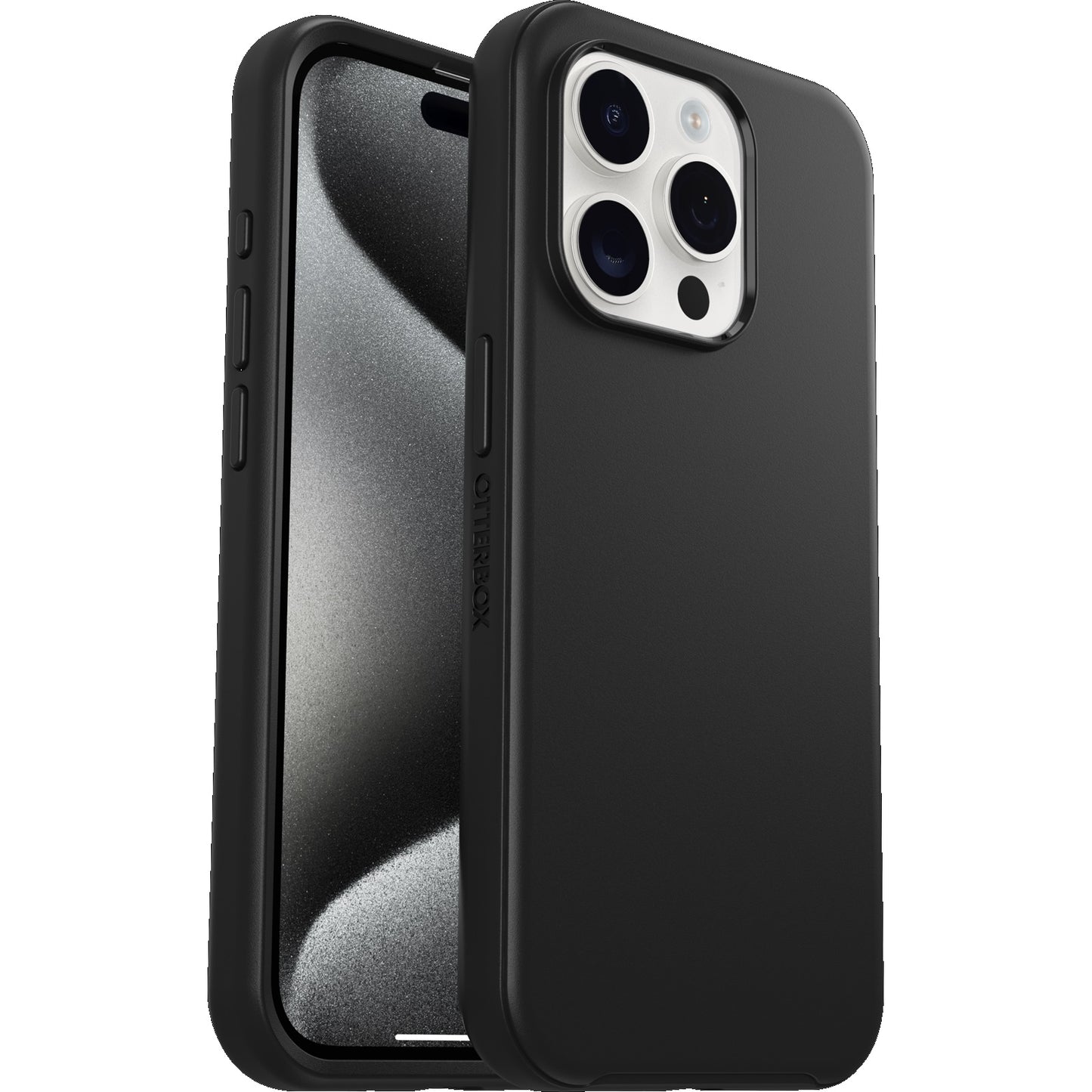 OtterBox Symmetry Apple iPhone 15 Pro (6.1") Case Black - (77-92622), Antimicrobial, DROP+ 3X Military Standard, Ultra-Sleek,7 Years Warranty