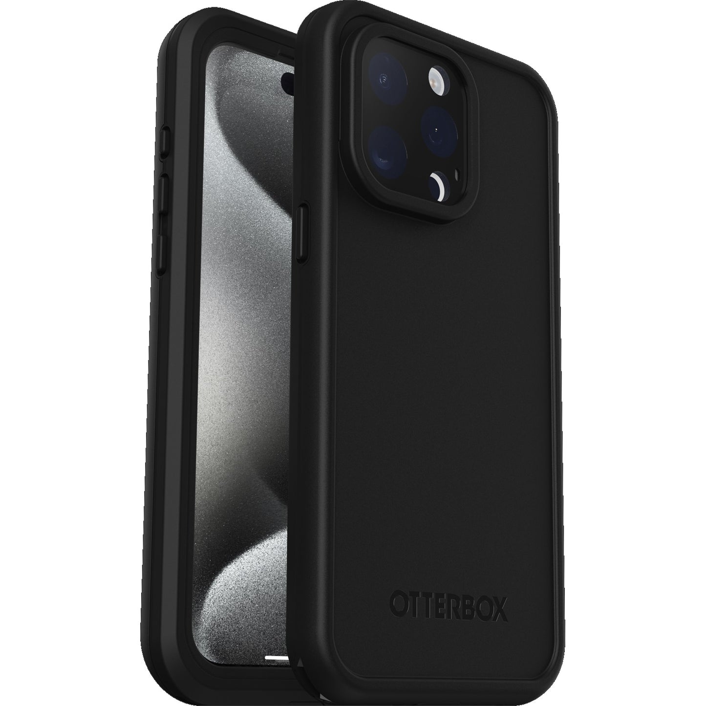 OtterBox Fre MagSafe Apple iPhone 15 Pro Max (6.7") Case Black - (77-93429), DROP+ 5X Military Standard, 2M WaterProof,Port Covers, 7 Years Warranty