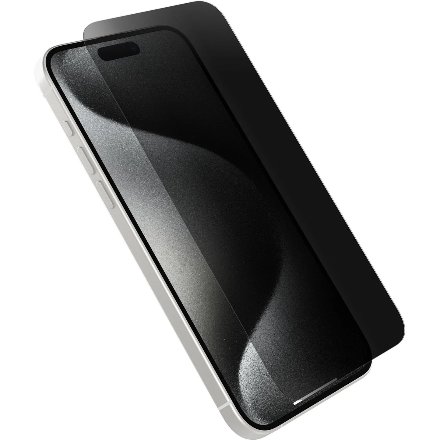 OtterBox Premium Pro Glass Antimicrobial Privacy Apple iPhone 15 Pro Max (6.7) Screen Protector Clear-(77-94012),DROP+ 6ft Protection,2 Years Warranty