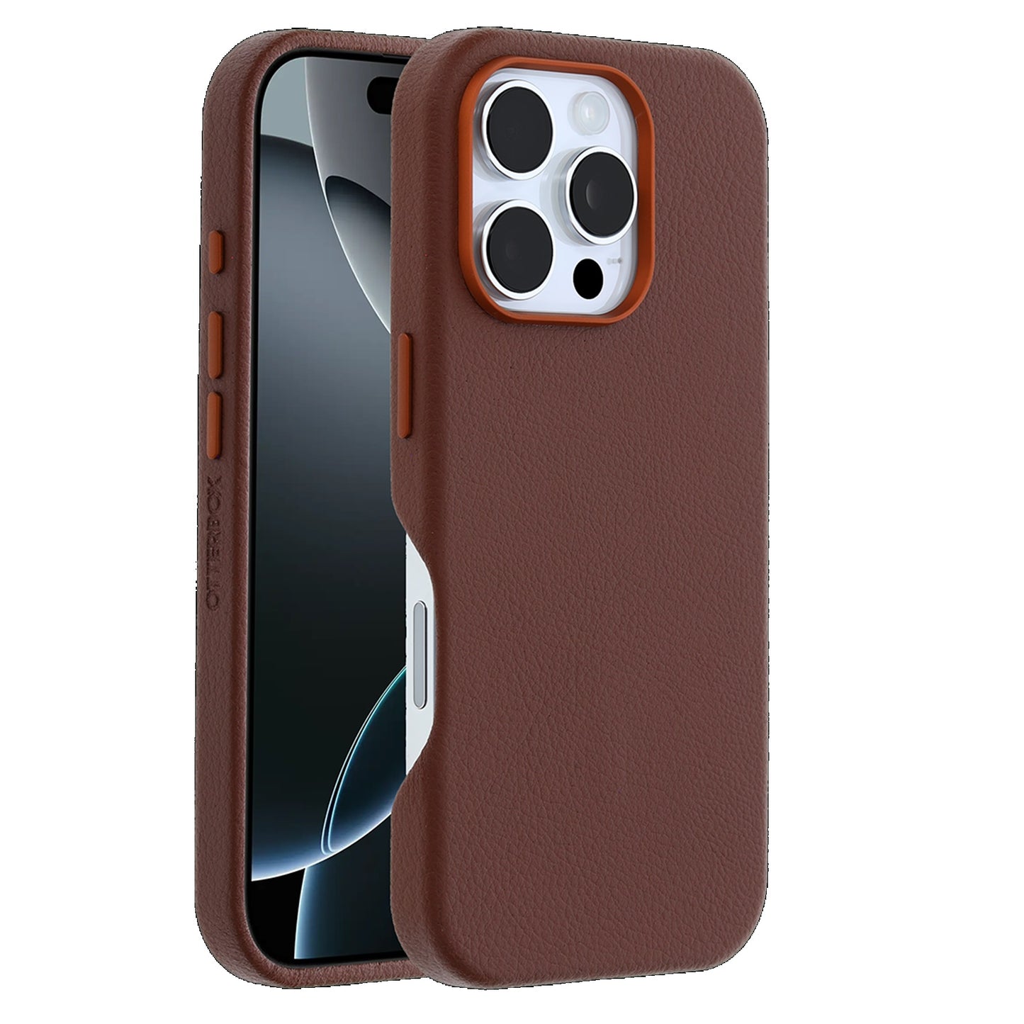 OtterBox Symmetry MagSafe Cactus Leather Apple iPhone 16 Pro (6.3") Case Brown-(77-96321),DROP+ 3X Military Standard,Pocket friendly,7 Years Warranty