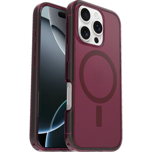 OtterBox Symmetry Clear MagSafe Apple iPhone 16 Pro (6.3") Case Foxberry (Pink) - (77-96410), DROP+ 3X Military Standard, Ultra-Sleek,7 Years Warranty