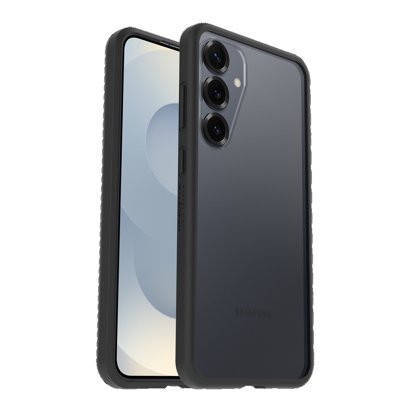 OtterBox React Samsung Galaxy S25 5G (6.2") Case Black Crystal (Clear/Black) - (77-97382),DROP+ Military Standard,Hard Case,Soft Grip,7 Years Warranty