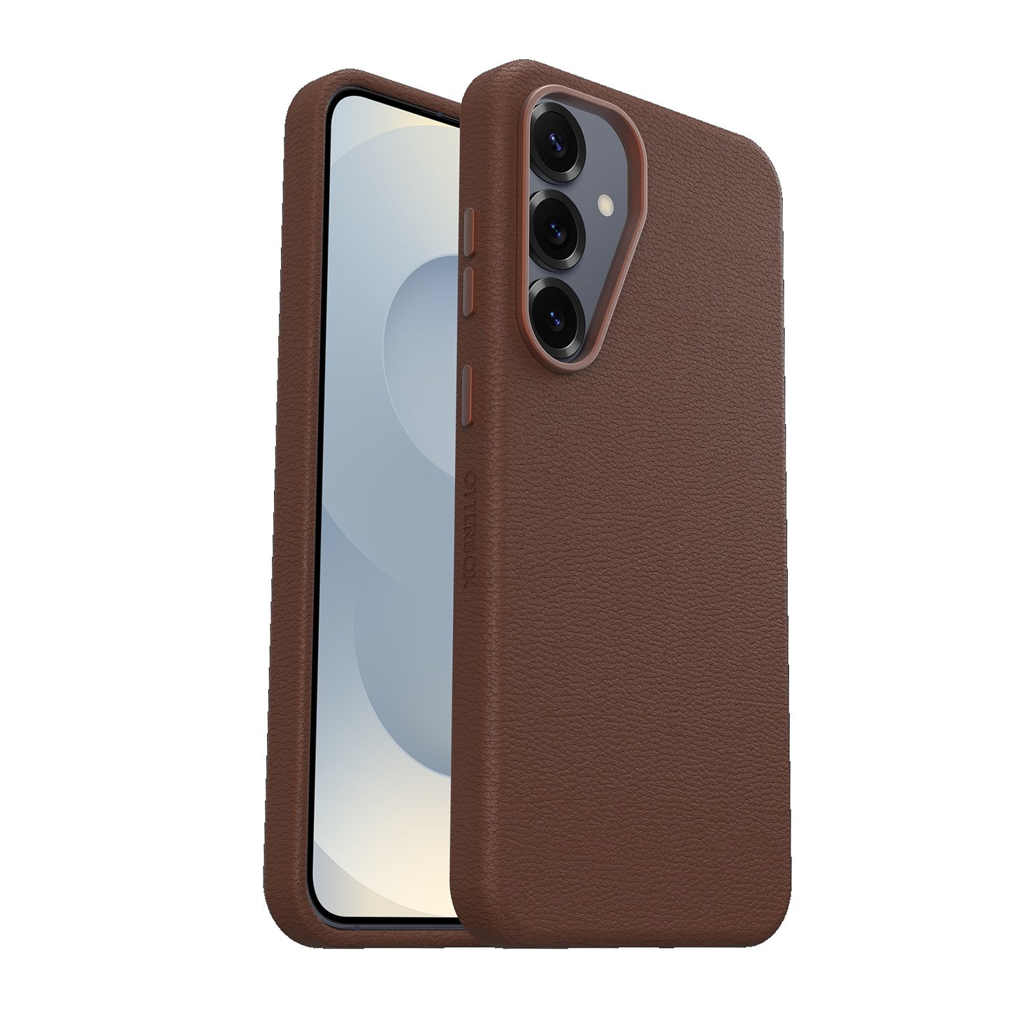 OtterBox Symmetry Cactus Leather Samsung Galaxy S25 5G (6.2") Case Rich Adobe (Brown) - (77-97387), DROP+ 3X Military Standard, 7 Years Warranty
