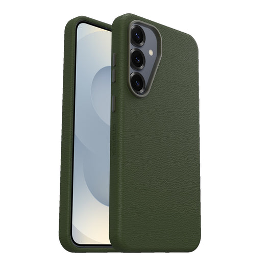 OtterBox Symmetry Cactus Leather Samsung Galaxy S25+ 5G (6.7") Case Cactus Grove Green - (77-97450), DROP+ 3X Military Standard, 7 Years Warranty