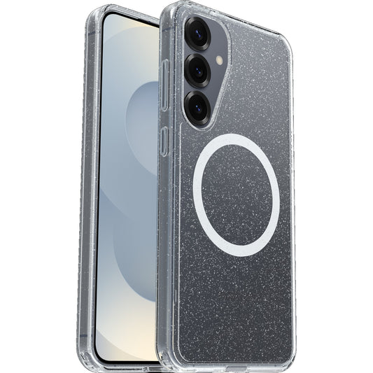 OtterBox Symmetry Clear Magnets Samsung Galaxy S25+ 5G (6.7") Case Stardust 3.0 (Clear) - (77-97468), DROP+3X Military Standard, 7 Years Warranty